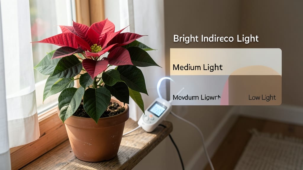 How Much Light Does a Poinsettia Plant Need: Bright Indirect Sunlight Rules for Vibrant Blooms